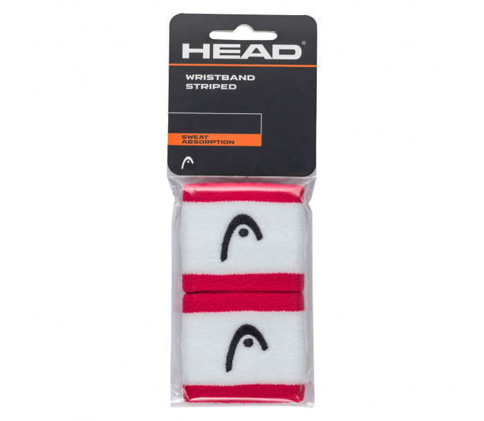 Напульсники HEAD 2,5" ширина 7см, 90% нейлон, 10% эластан, бело-малиновый